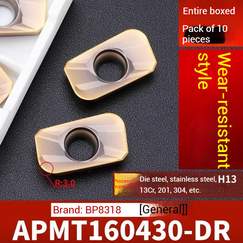 1026-CNC milling inserts APMT1135 carbide 1604 milling inserts fast feed R0.8 coated rough milling cutter grains Shandong Denso Pricision Tools Co.,Ltd.